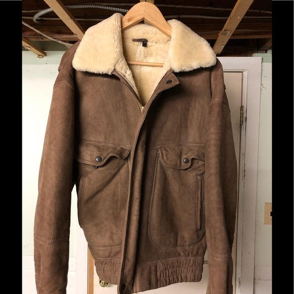 short shearling jacket